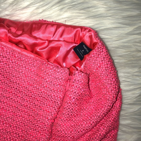 GAP Kids Hot Pink Tweed Mini Skirt Size Small - Picture 3 of 4
